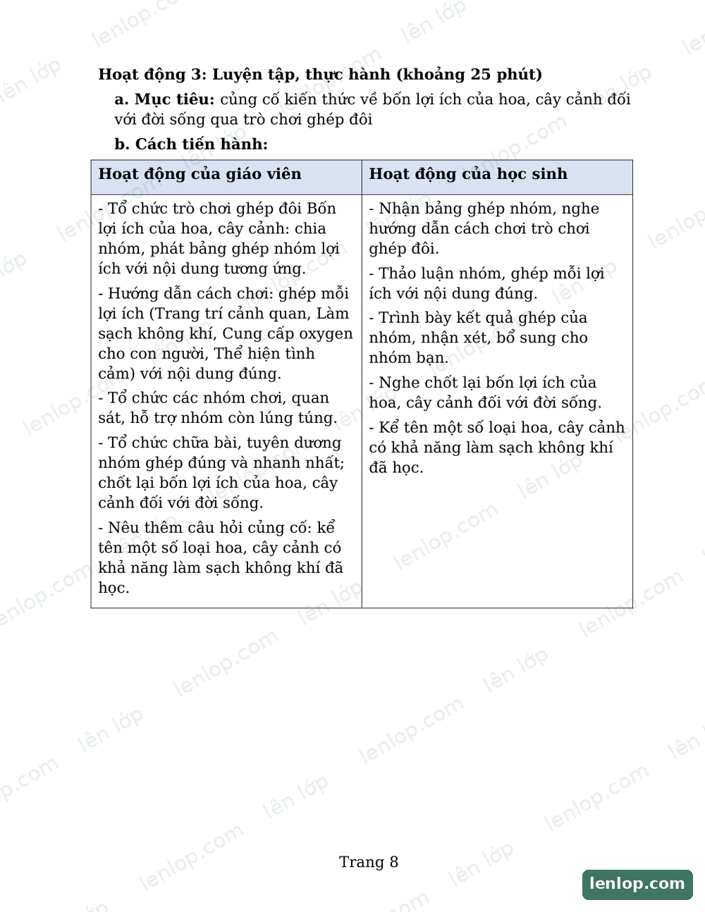 Ôn tập và đánh giá cuối học kì i, Giáo án tích hợp AI, trang xem trước. Bản có dấu bản quyền lenlop.