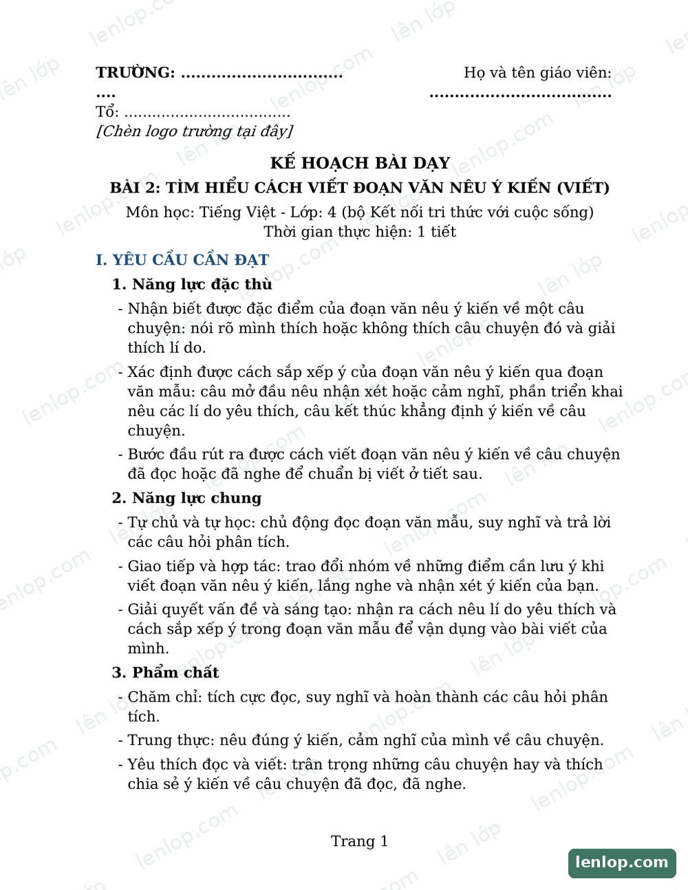 Xem trước Bài 2: Tìm hiểu cách viết đoạn văn nêu ý kiến