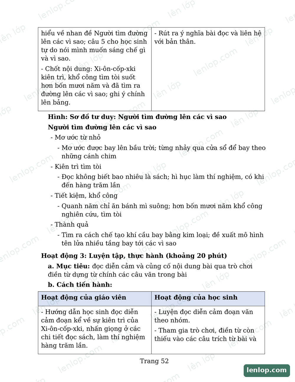 Bầu trời trong quả trứng, Giáo án tích hợp AI, trang xem trước. Bản có dấu bản quyền lenlop.