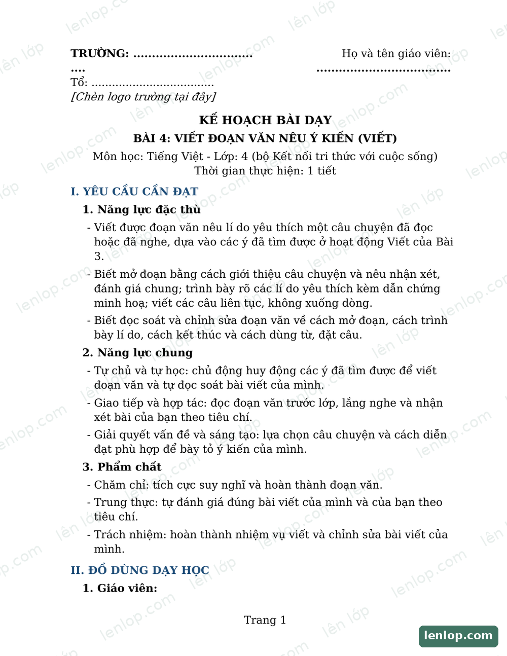 Xem trước Bài 4: Viết đoạn văn nêu ý kiến