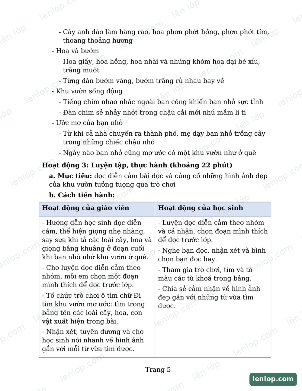 Bài 26: Con trai người làm vườn, Giáo án tích hợp AI, trang xem trước. Bản có dấu bản quyền lenlop.