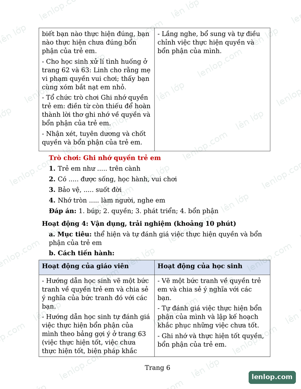 Bài 8: Quý trọng đồng tiền, Giáo án tích hợp AI, trang xem trước. Bản có dấu bản quyền lenlop.