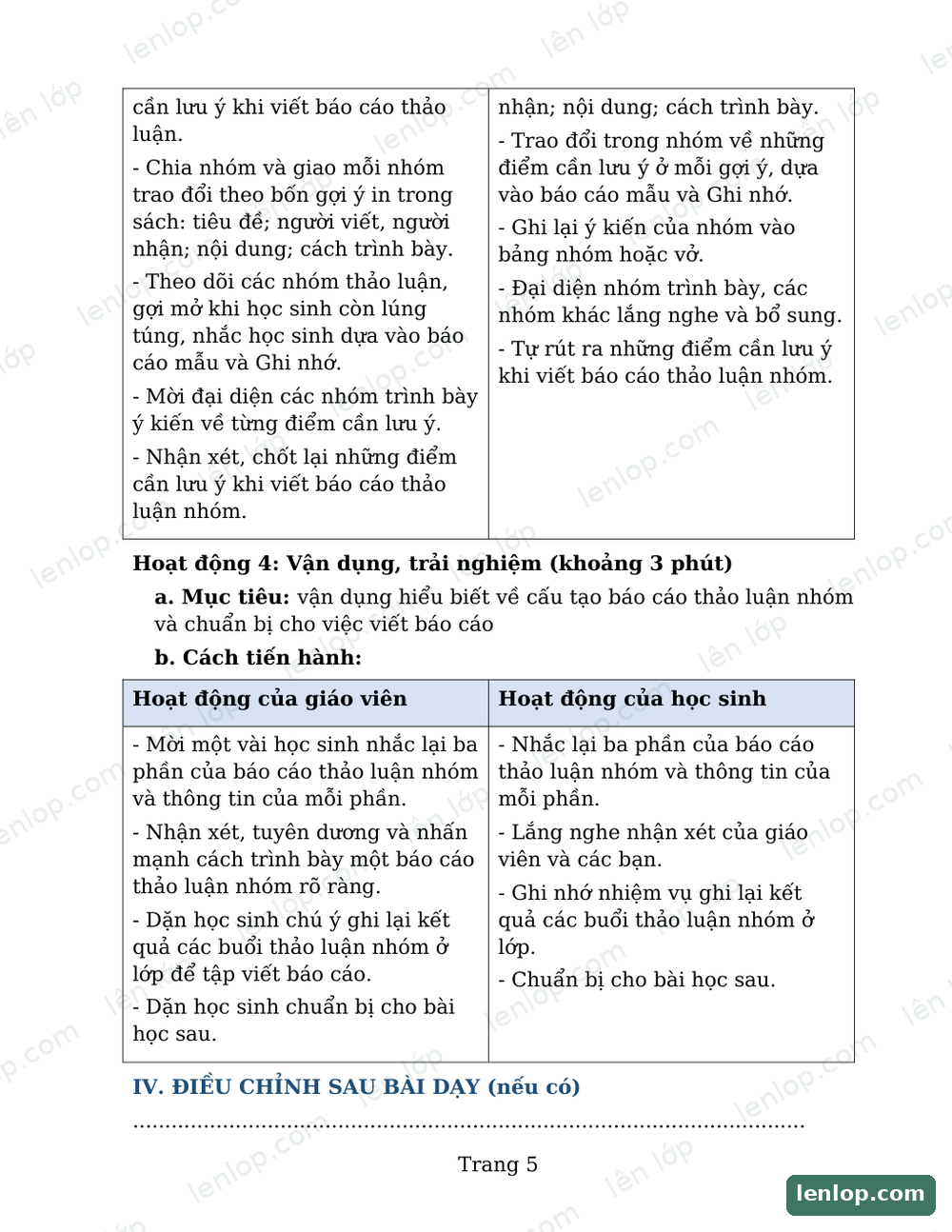 Bài 6: Kể chuyện bốn anh tài, Giáo án tích hợp AI, trang xem trước. Bản có dấu bản quyền lenlop.