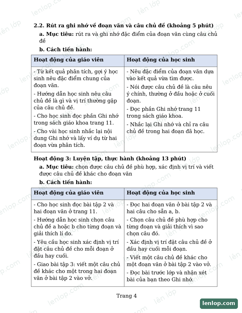 Bài 1: Danh từ, Giáo án tích hợp AI, trang xem trước. Bản có dấu bản quyền lenlop.