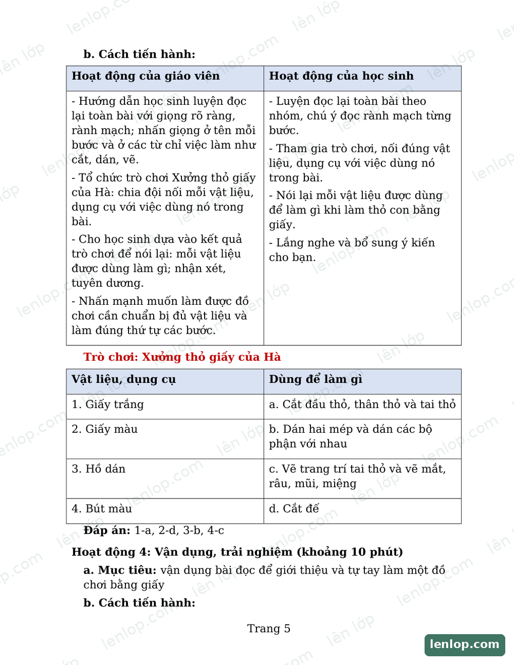Bài 20: Bầu trời mùa thu, Giáo án tích hợp AI, trang xem trước. Bản có dấu bản quyền lenlop.