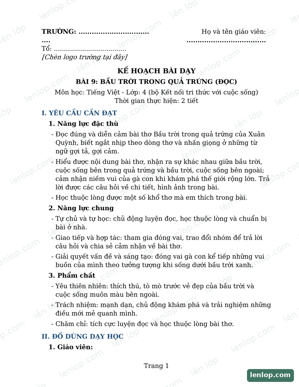 Bài 8: Viết báo cáo thảo luận nhóm, Giáo án tích hợp AI, trang xem trước. Bản có dấu bản quyền lenlop.