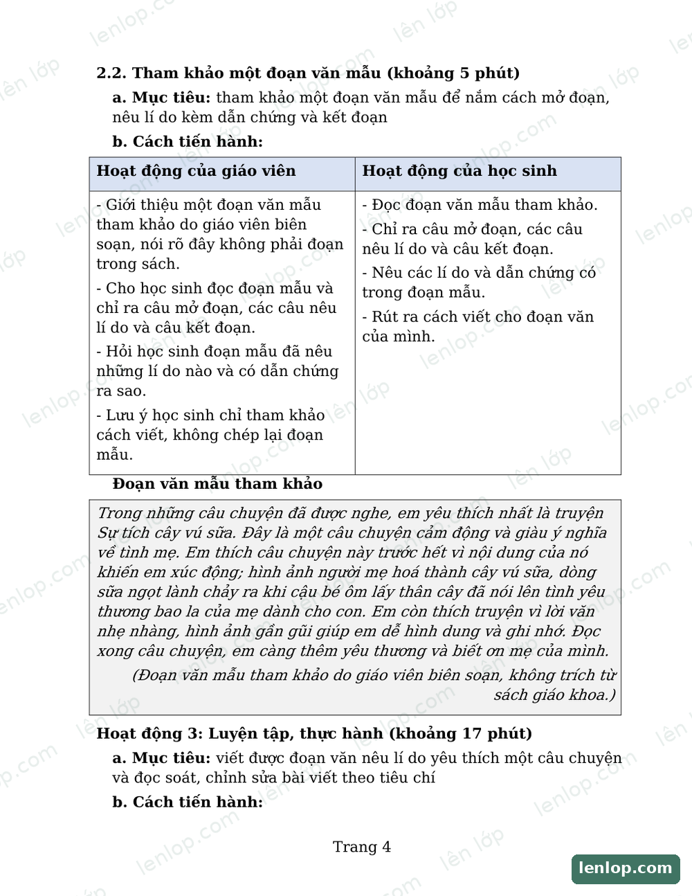 Bài 4: Đọc mở rộng, Giáo án tích hợp AI, trang xem trước. Bản có dấu bản quyền lenlop.