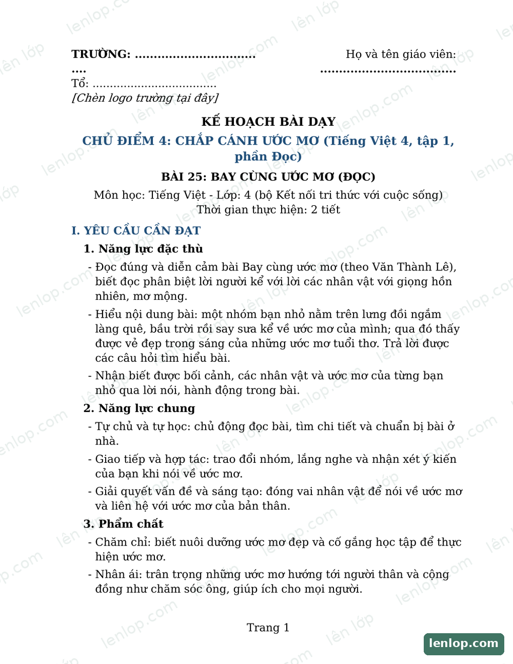 Xem trước Bay cùng ước mơ