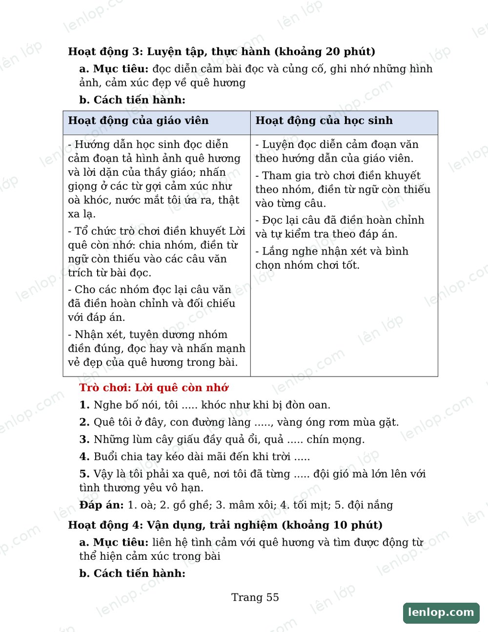 Bầu trời trong quả trứng, Giáo án, trang xem trước. Bản có dấu bản quyền lenlop.