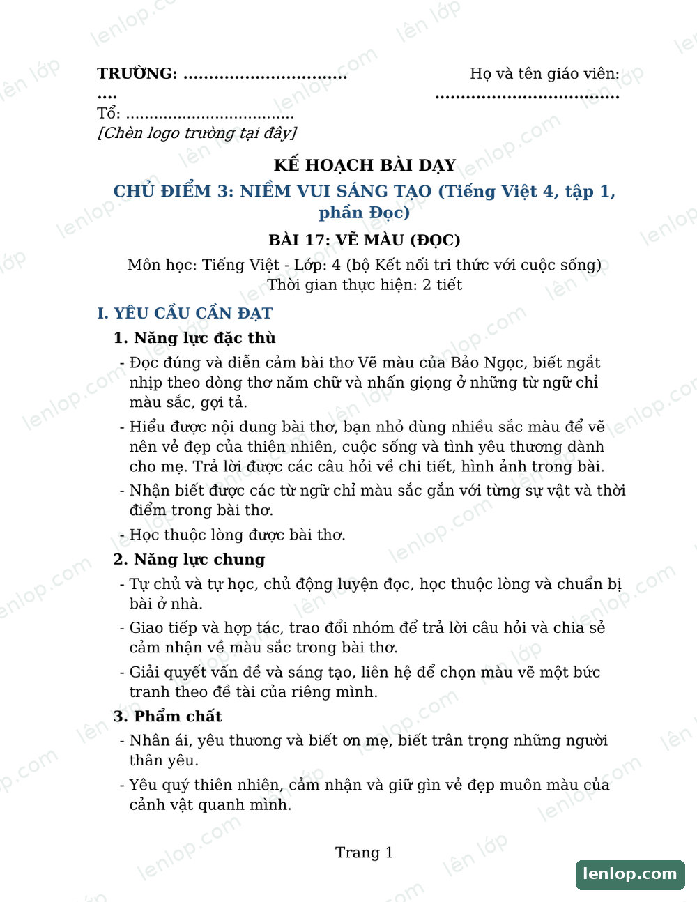 Xem trước Vẽ màu