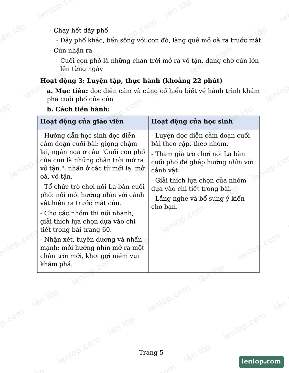 Bài 13: Con vẹt xanh, Giáo án tích hợp AI, trang xem trước. Bản có dấu bản quyền lenlop.