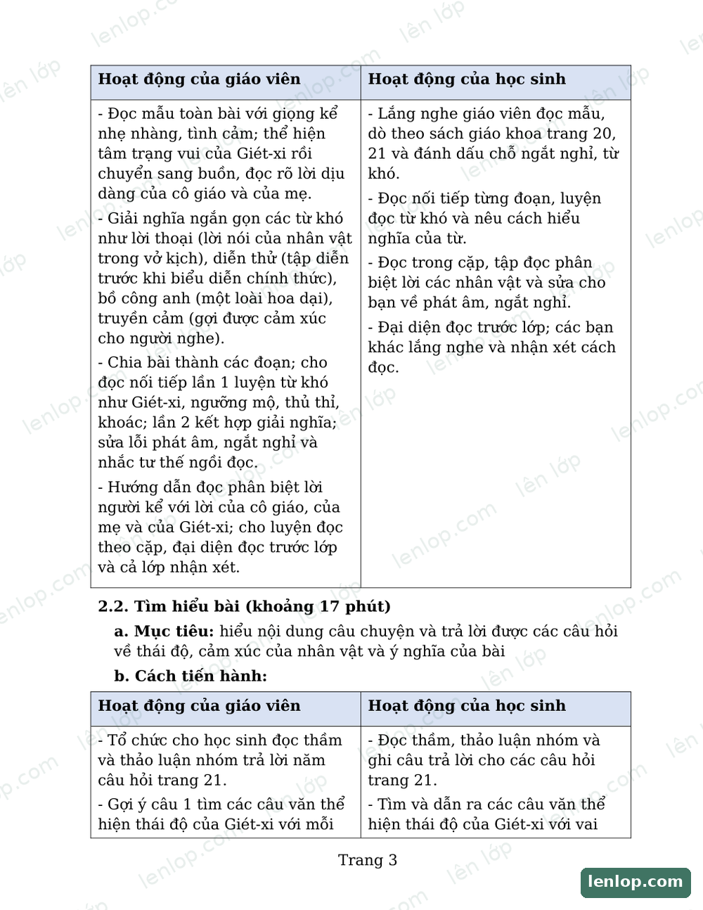 Bài 4: Công chúa và người dẫn chuyện, Giáo án, trang xem trước. Bản có dấu bản quyền lenlop.