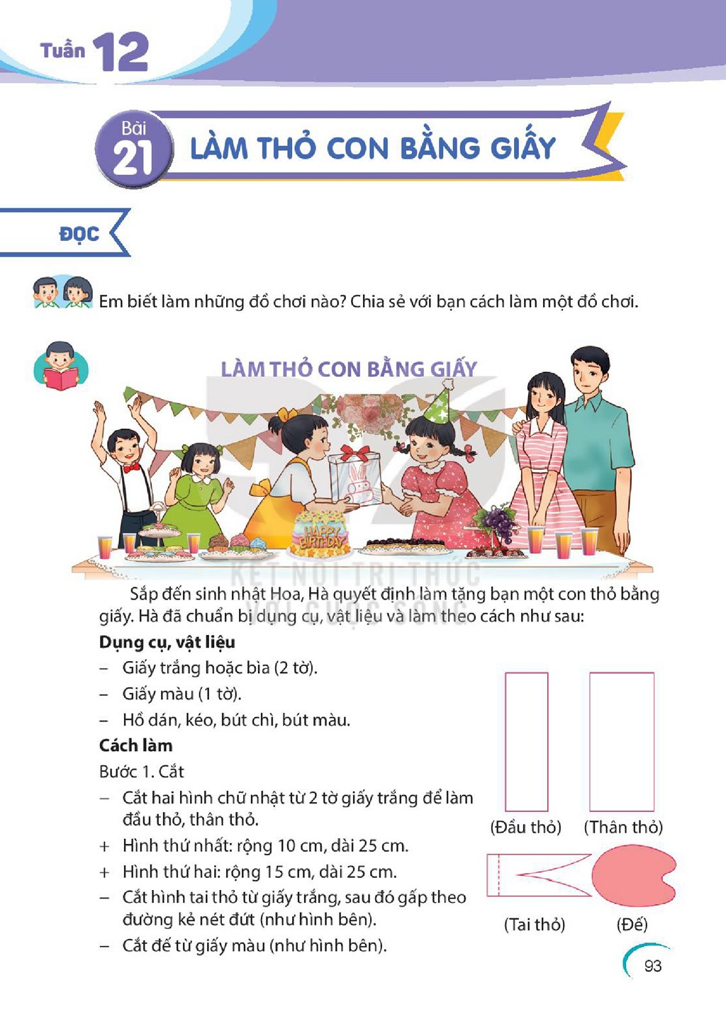 Xem trước Bài 21: Làm thỏ con bằng giấy